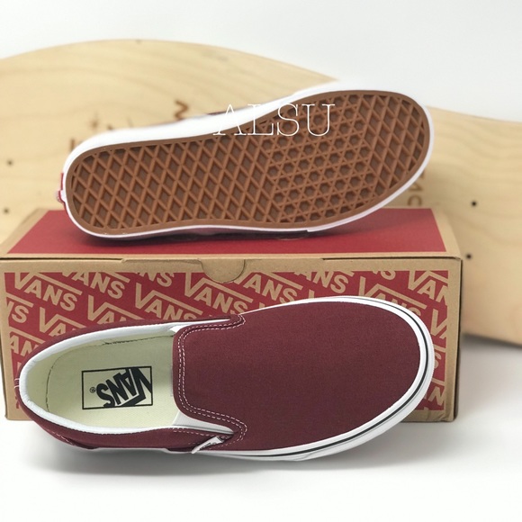 VANS Classic Slip On Madder Brown White W AUTHENT - Picture 3 of 7